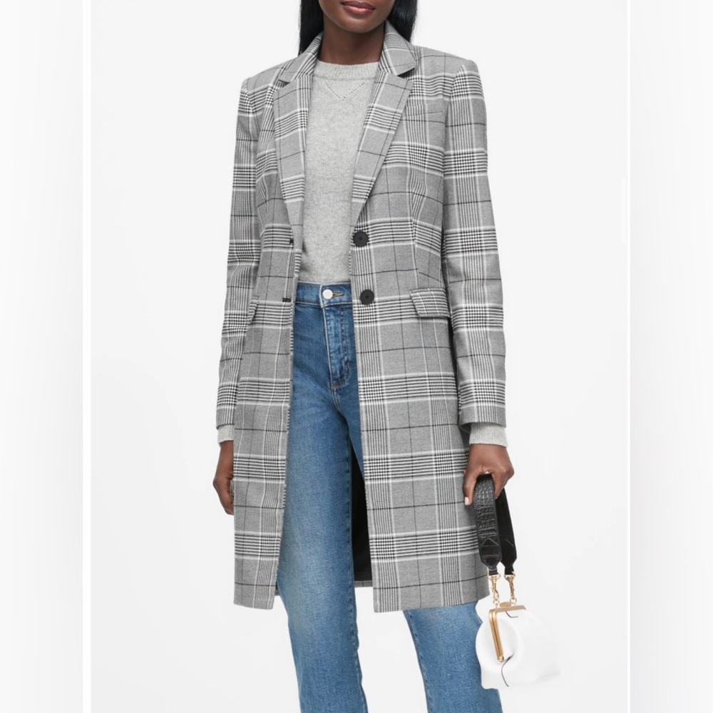 Plaid top coat | size medium | Banana Republic